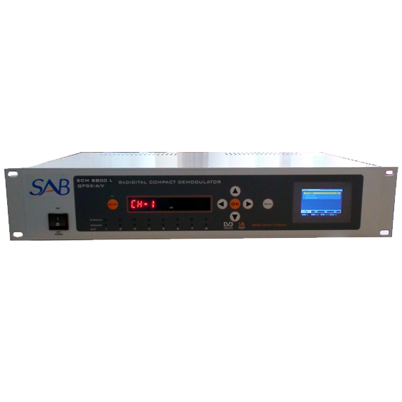 8-kanalni DVB-S demodulator, LCD Display, 19″ Rack