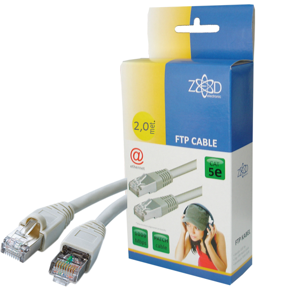 Mrežni FTP kabl, CAT5E, dužina 2 metara