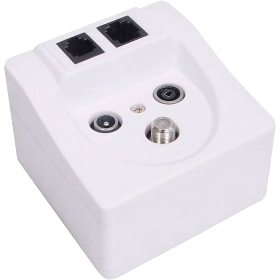 Utičnica TV/SAT/FM/1xLAN (Ethernet)/1xTel.
