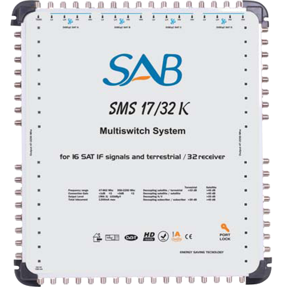 Multišalter 4 satelita na 32 utičnice, kaskadni