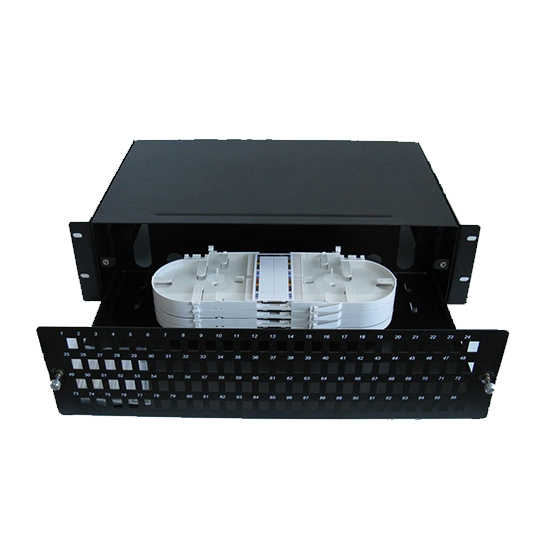 Patch panel 96 ports SX 2U, 4 splice trays